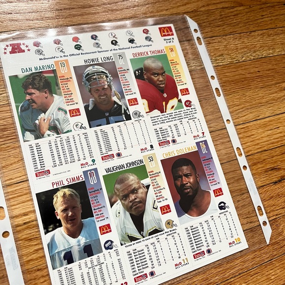 1993 GameDay Collector Cards / Mcdonalds Limited Edition / NFL / Uncut - Picture 5 of 6